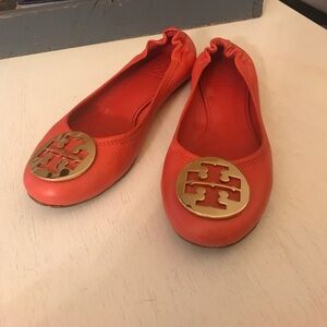 Tory Burch Orange Reva Flat